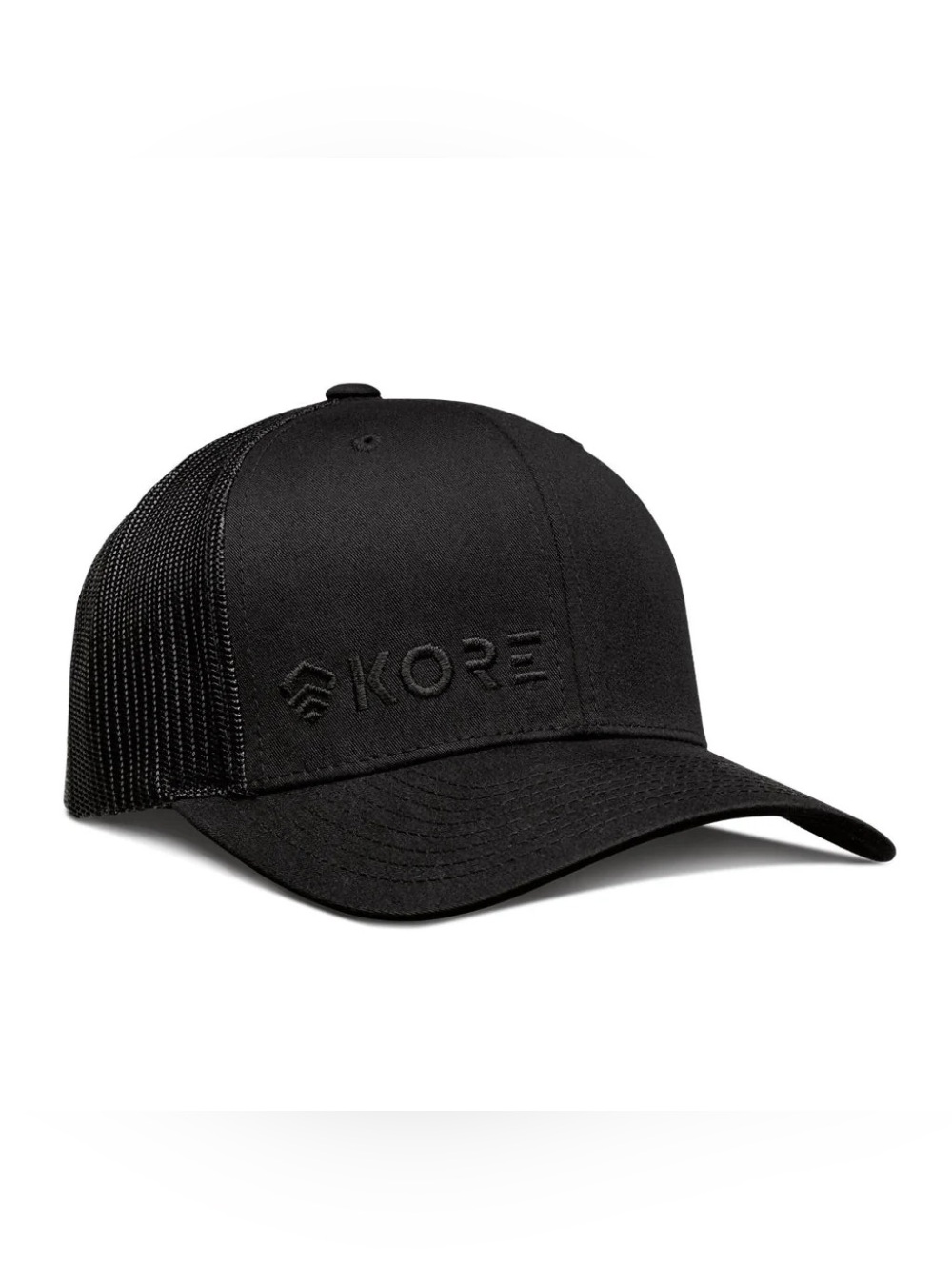 KORE Trucker Hat Black on Black.